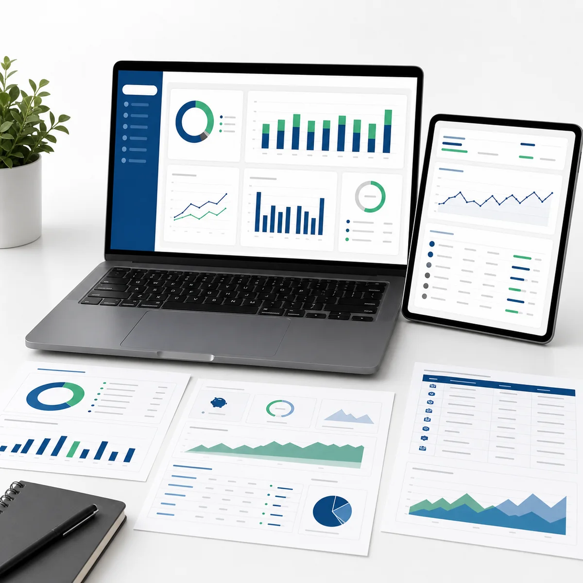 Monthly Money Dashboard product screenshot and cover preview